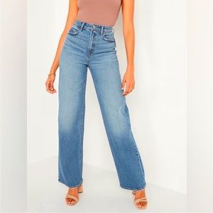 Old Navy Extra High Rise Sky Hi Wide Leg Jeans Tall Inseam